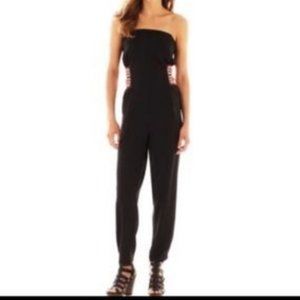 Bisou Bisou Beaded Jumpsuit Black Size L